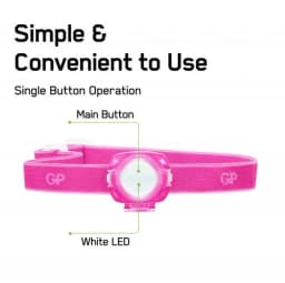 Lanterna frontala LED GP CH31 roz 40lm 2x CR2025 4