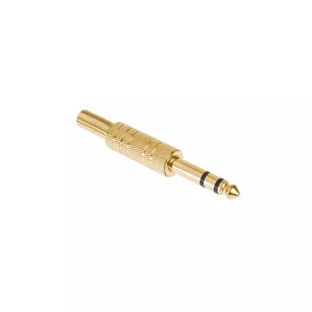 Mufa Jack 6.3 mm stereo tata metal aurit