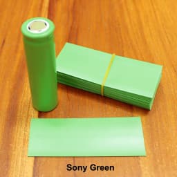 Folie termocontractabila pentru acumulatori 18650 verde 1