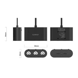 Incarcator auto Orico MP-2U3S 3 port-uri negru 2