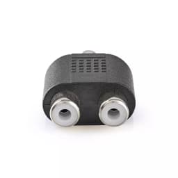 Adaptor Subwoofer RCA tata - 2x RCA mama negru Nedis 3