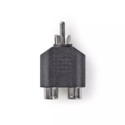 Adaptor Subwoofer RCA tata - 2x RCA mama negru Nedis 1