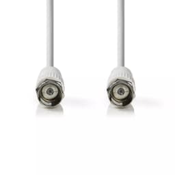 Cablu coaxial Nedis coaxial tata - coaxial mama 2m alb CSC dublu izolat 2