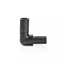 Conector alimentare IEC-320-C7 mama - IEC320-C8 tata unghi 90 negru 2