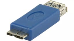 Adaptor USB 3.0 Micro USB B tata 3.0 - USB A mama 3.0 albastru VALUELINE 1