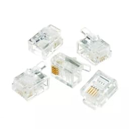 Mufa modulara telefon RJ11 4/6 (6P4C) pentru cablu plat 1