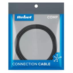 Cablu USB - USB Type C REBEL 100cm negru 1m 3