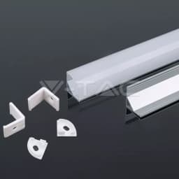 Profil aluminu rotunjit pentru banda LED 2m 15.8mm x 15.8mm V-TAC 2
