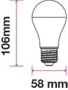 Bec LED A60 E27 9W 806lm 3000K alb cald cip SAMSUNG V-TAC 2