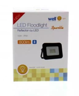 Proiector LED 10W 900lm IP65 4000K negru Well 3