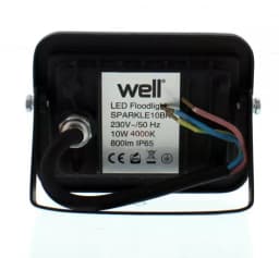 Proiector LED 10W 900lm IP65 4000K negru Well 2