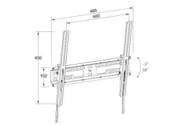 Suport TV LCD inclinabil cu snur de perete 23"-60" Well 2