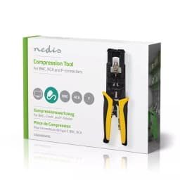 Cleste compresie Nedis conectori F BNC RCA RG58 RG59 RG6 otel calit 4
