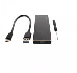 Carcasa SSD M2 SATA USB 3.1 negru cablu USB Type C inclus 1