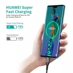 Cablu USB A - USB Type C 5A 25W 1.2m negru Choetech AC0013-BK 3