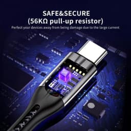 Cablu USB A - USB Type C 5A 25W 1.2m negru Choetech AC0013-BK 4