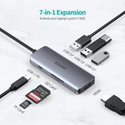 HUB USB Type C - 1x HDMI 3x USB 3.0 SD PD 100W Choetech M19 gri 2