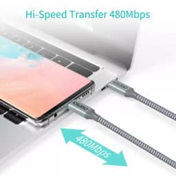 Cablu USB Type C - USB Type C PD 100W 1.8m gri Choetech XCC-1002-GY 3