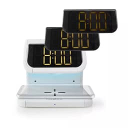 Ceas cu alarma Nedis incarcator wireless Qi lumina multicolora alb 2