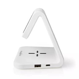 Ceas cu alarma Nedis incarcator wireless Qi lumina multicolora alb 3