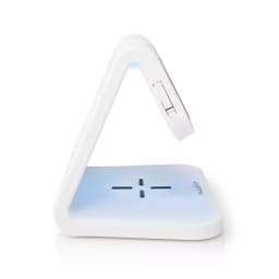 Ceas cu alarma Nedis incarcator wireless Qi lumina multicolora alb 6