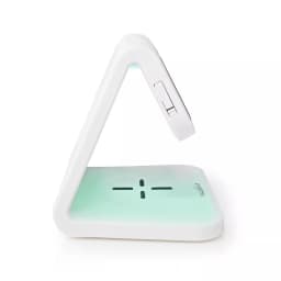 Ceas cu alarma Nedis incarcator wireless Qi lumina multicolora alb 8