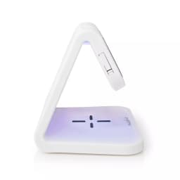 Ceas cu alarma Nedis incarcator wireless Qi lumina multicolora alb 9
