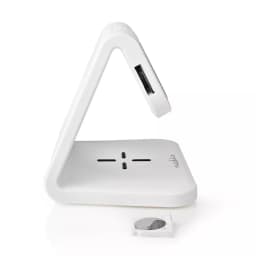 Ceas cu alarma Nedis incarcator wireless Qi lumina multicolora alb 13