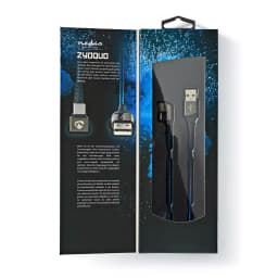 Cablu USB 2.0 A tata - USB Type C tata conector gaming 180 1m NEDIS 4