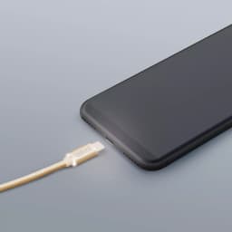 Cablu de date si incarcare USB Type C cu lumina LED auriu 1m Delight 2