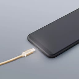 Cablu date incarcare iPhone lightning lumina LED 1m Delight auriu 2