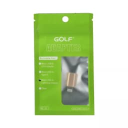 Adaptor conector mama Micro USB - iPhone Ligtning tata auriu Golf 3