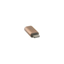 Adaptor conector mama Micro USB - iPhone Ligtning tata auriu Golf 2