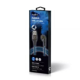 Cablu USB 2.0 A tata - USB Type C tata conector gaming 180 2m NEDIS 5