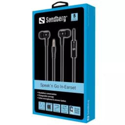 Casti audio in-ear cu fir Sandberg 125-62 microfon negru 2