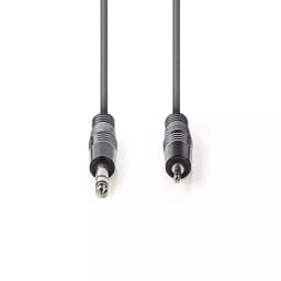 Cablu audio stereo Jack 6.35 mm Tata - 3.5 mm Tata 1.5m gri Nedis 2