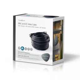 Cablu coaxial de securitate CCTV RG59 20m BNC 2.1x5.5mm Nedis 3
