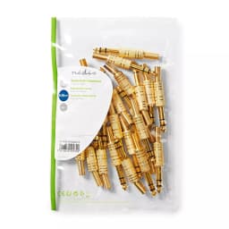 Conector Jack Stereo Nedis 6.35 mm tata 1buc auriu 2