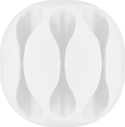 Cleme pentru gestionarea cablurilor cu 3 sloturi Goobay set 4buc alb 7