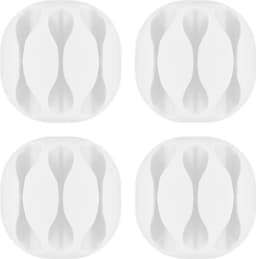 Cleme pentru gestionarea cablurilor cu 3 sloturi Goobay set 4buc alb 2
