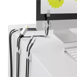Cleme pentru gestionarea cablurilor cu 3 sloturi Goobay set 4buc alb 6