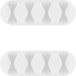 Cleme pentru gestionarea cablurilor cu 4 sloturi Goobay set 2buc alb 2