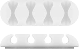 Cleme pentru gestionarea cablurilor cu 4 sloturi Goobay set 2buc alb 9