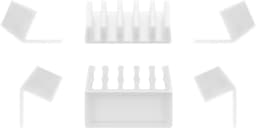Cleme pentru gestionarea cablurilor cu 5 sloturi Goobay set 2buc alb 10