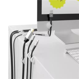 Cleme pentru gestionarea cablurilor Goobay set 5buc alb 4