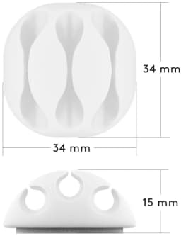 Cleme pentru gestionarea cablurilor Goobay set 5buc alb 8