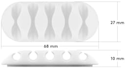 Cleme pentru gestionarea cablurilor Goobay set 5buc alb 11