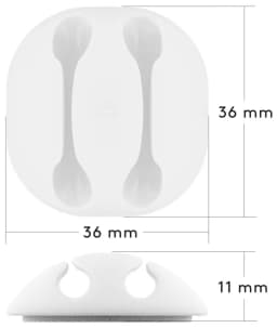 Cleme pentru gestionarea cablurilor Goobay set 5buc alb 10