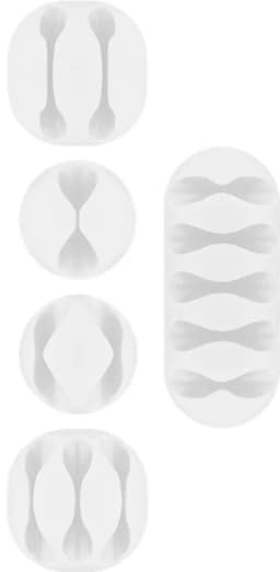 Cleme pentru gestionarea cablurilor Goobay set 5buc alb 2