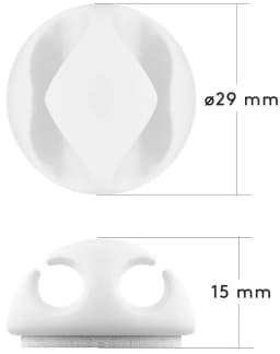 Cleme pentru gestionarea cablurilor Goobay set 5buc alb 13